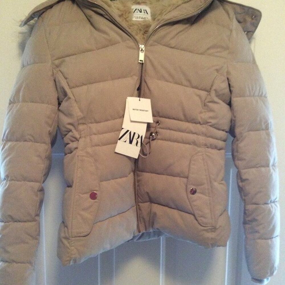 Zara Woman WATER-RESISTANT HOODED PUFFER JACKET Size XS NWT